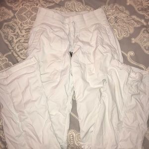 White Lululemon Track Pants